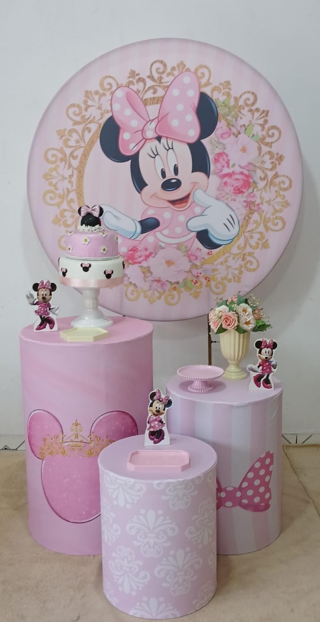 Minnie Rosa Prata - Up festas pague e monte 