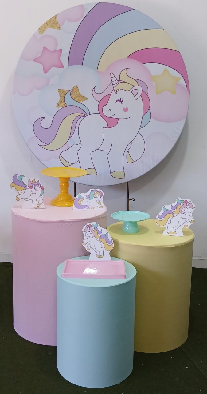 Unicórnio Prata - Up festas pague e monte 