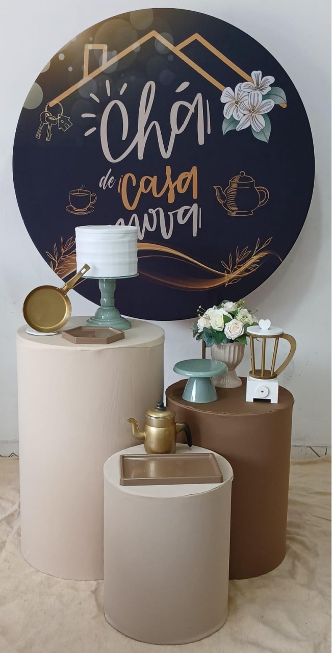 Chá de Casa Nova Prata - Up festas pague e monte 