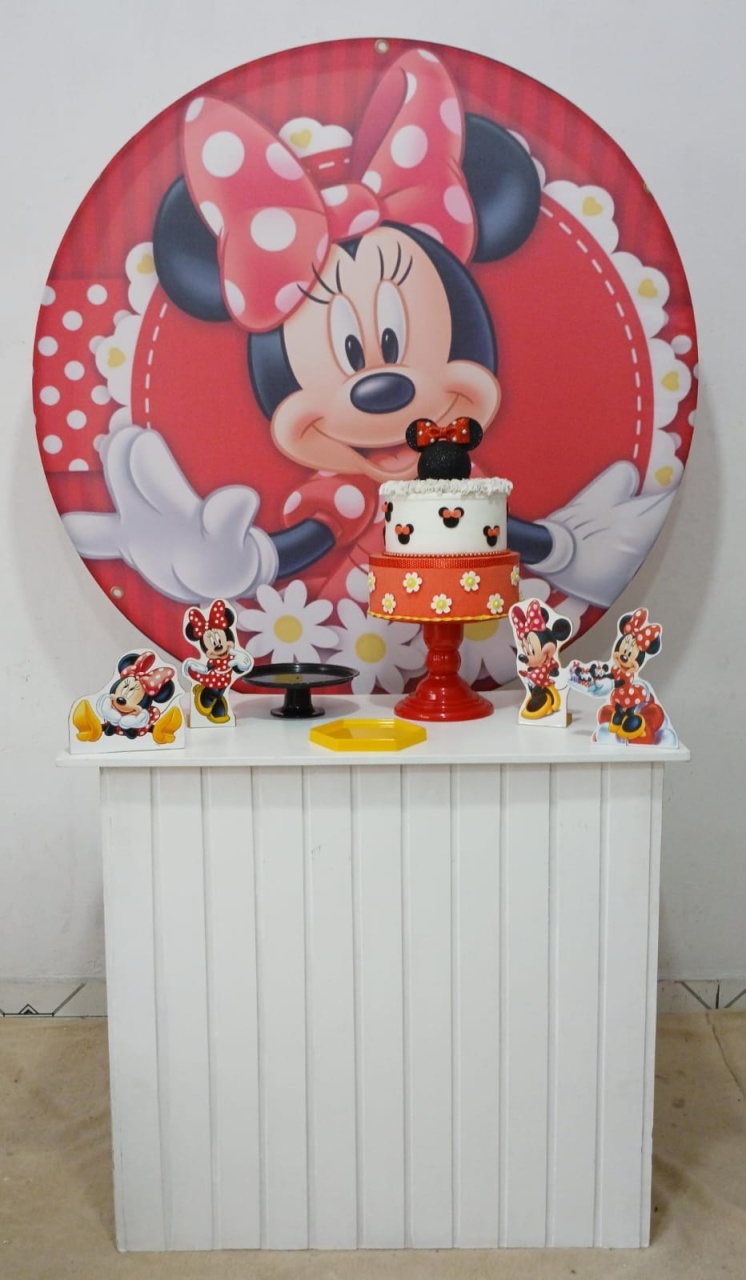 Minnie Vermelha Bronze  - Up festas pague e monte 