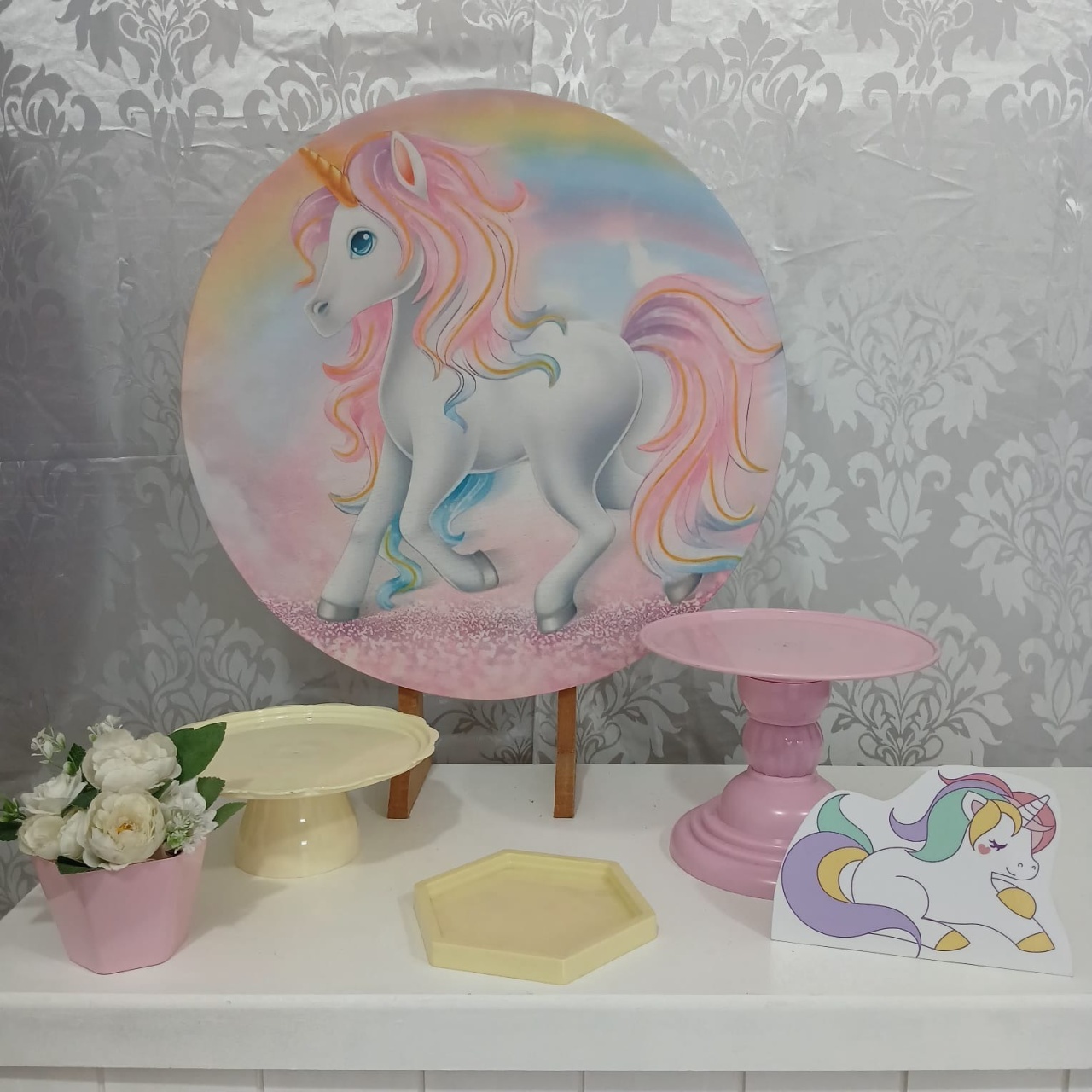 Unicórnio Mini Kit Essencial - Up festas pague e monte 