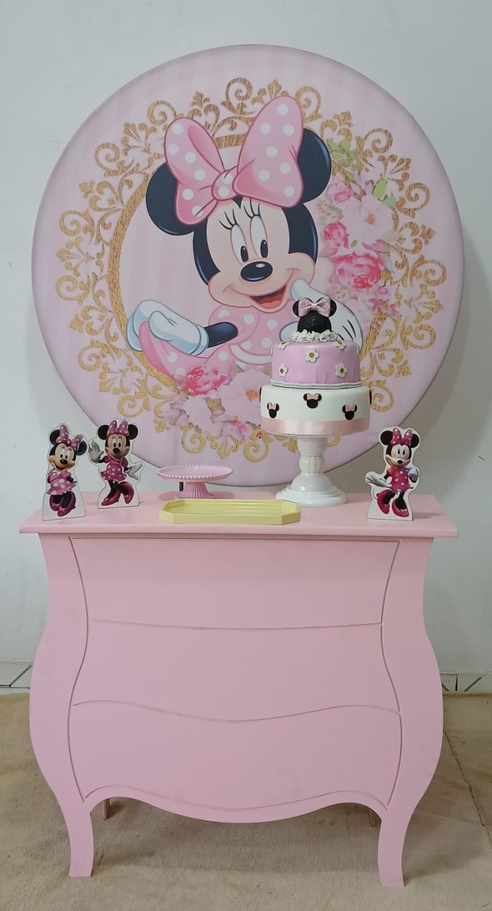 Minnie Rosa Bronze  - Up festas pague e monte 