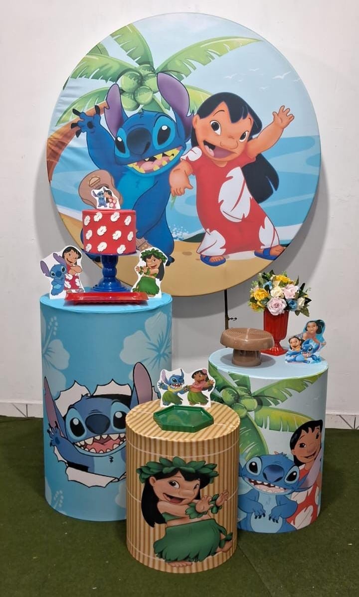 Lilo E Stitch Prata - Up festas pague e monte 