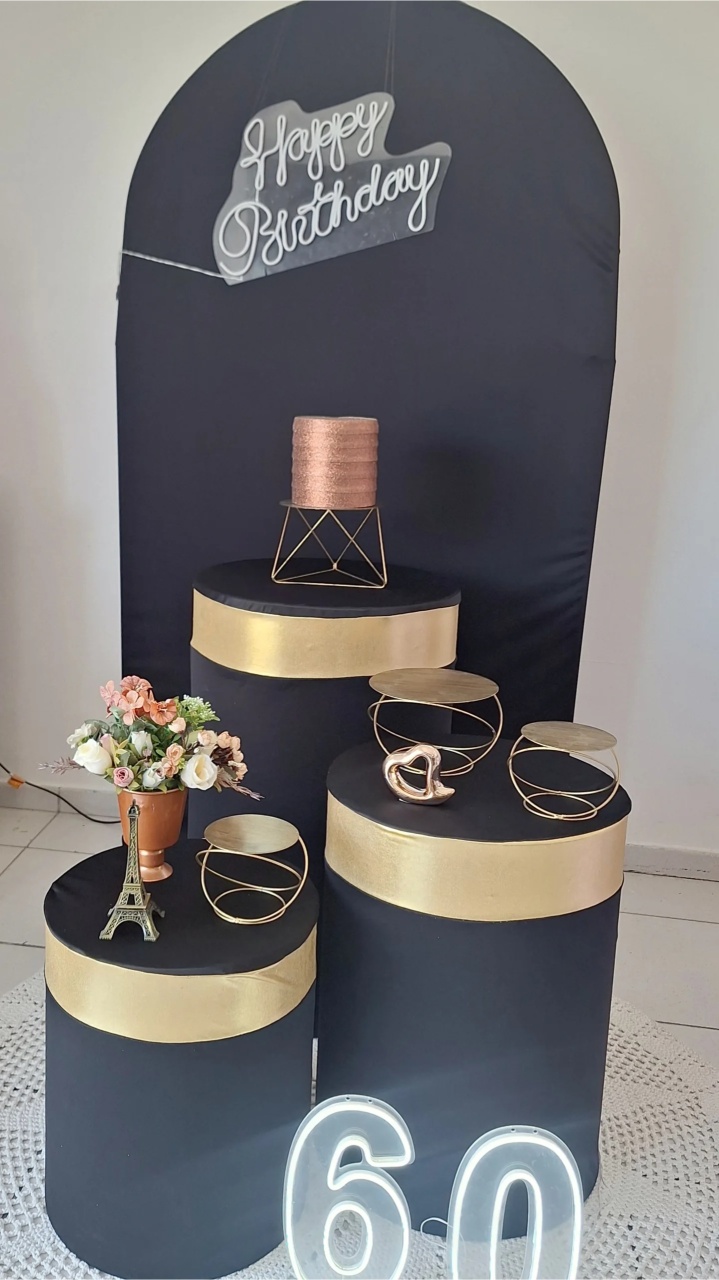 Kit Preto Heppy Barthday  - SonikaDecoracaohttps://wa.me/message/Q2BS5PB4ZSIYH1