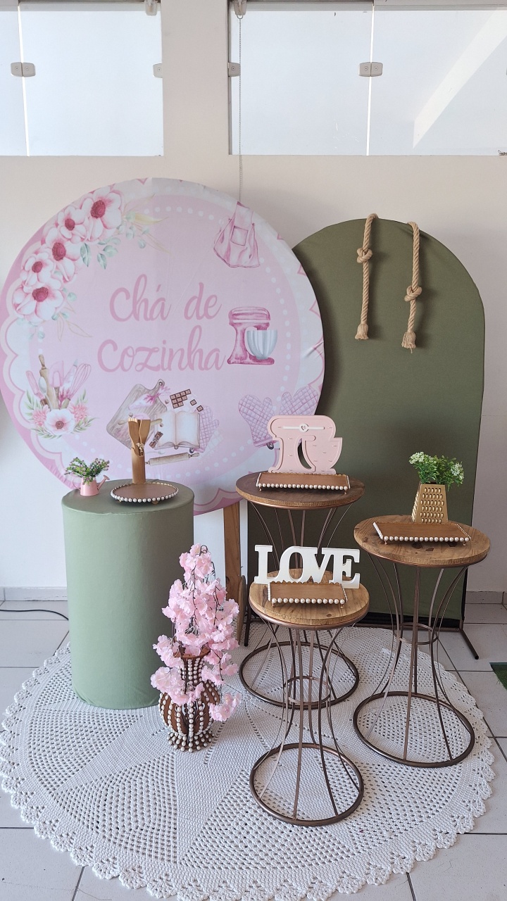 Kit Cha de Panela Rosa/Verde - SonikaDecoracaohttps://wa.me/message/Q2BS5PB4ZSIYH1