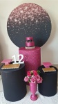 Preto Com Glitter Rosa - imagem 2