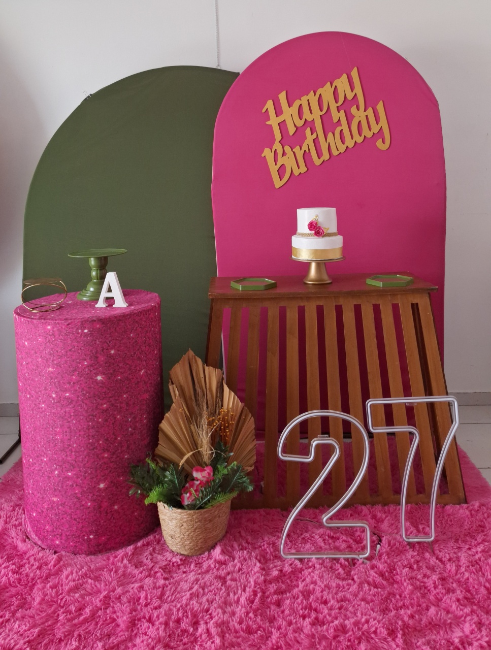 Kit Verde/ Rosa Pink - SonikaDecoracaohttps://wa.me/message/Q2BS5PB4ZSIYH1