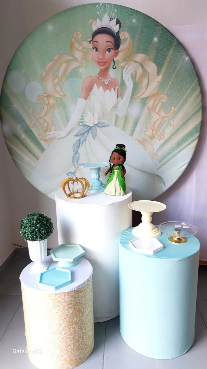 Kit 1/1 Princesa Tiana  Dourado - SonikaDecoracaohttps://wa.me/message/Q2BS5PB4ZSIYH1