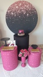 Preto Com Glitter Rosa - imagem 1