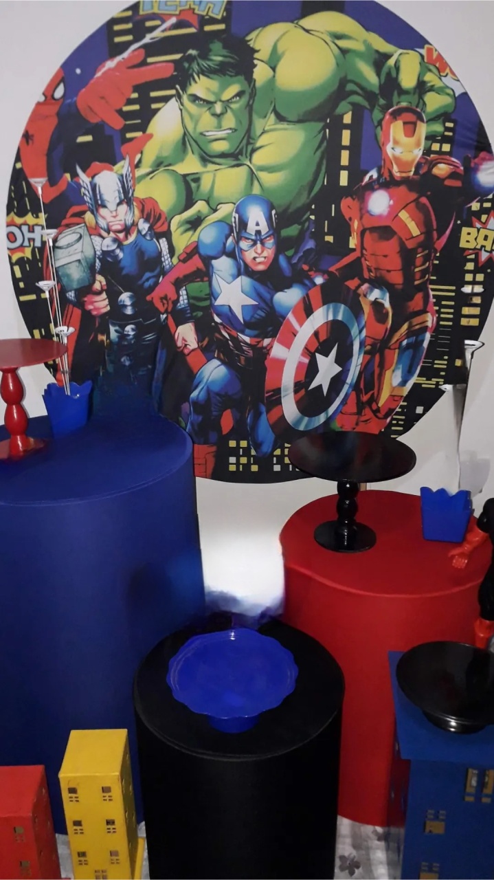 Decoração  Os Vingadores - SonikaDecoracaohttps://wa.me/message/Q2BS5PB4ZSIYH1