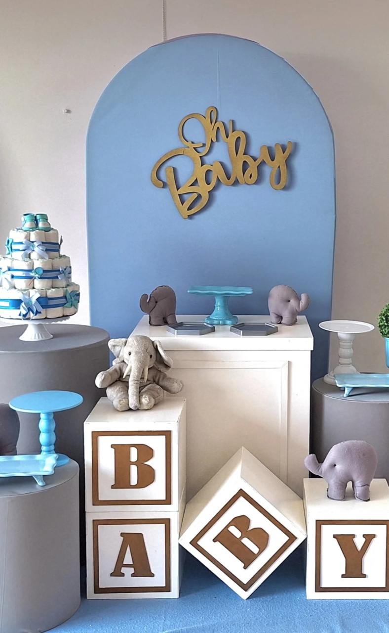Kit 1/2 Cha Elefante Oh Baby - SonikaDecoracaohttps://wa.me/message/Q2BS5PB4ZSIYH1