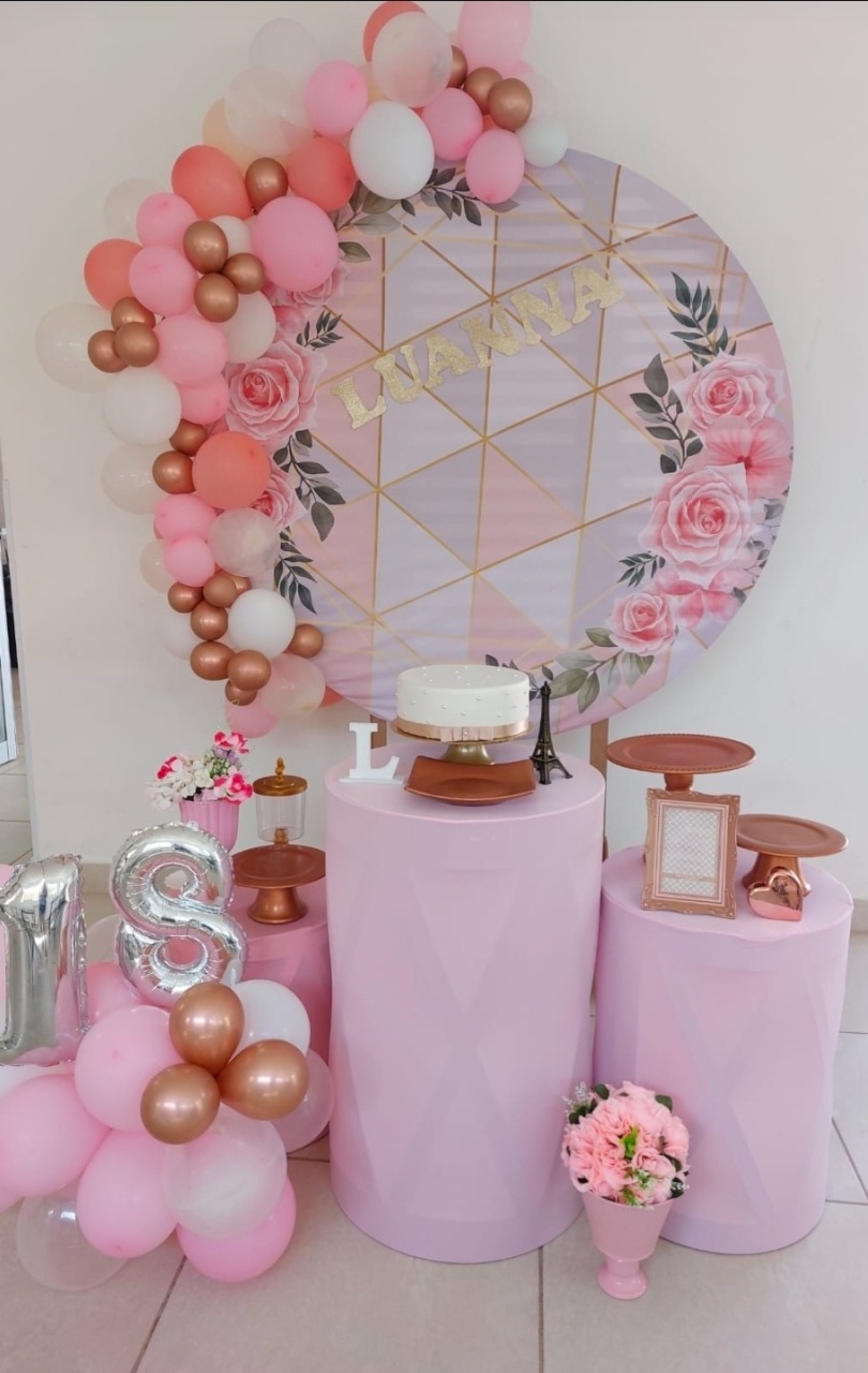 Kit Floral Rosa Geometrico  - SonikaDecoracaohttps://wa.me/message/Q2BS5PB4ZSIYH1
