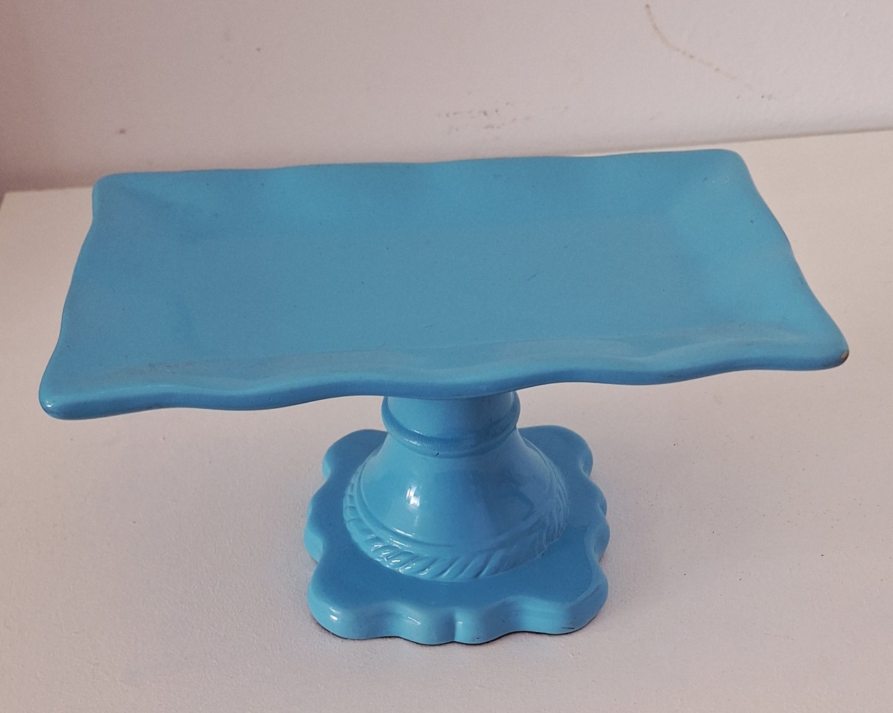 Bandeja Quad Porcelana Azul Bebe  (Alta) - SonikaDecoracaohttps://wa.me/message/Q2BS5PB4ZSIYH1