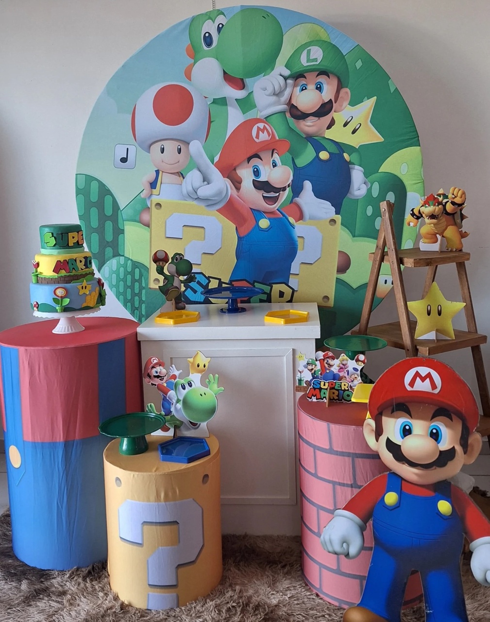 Tema 1/3 Super Mario   - SonikaDecoracaohttps://wa.me/message/Q2BS5PB4ZSIYH1