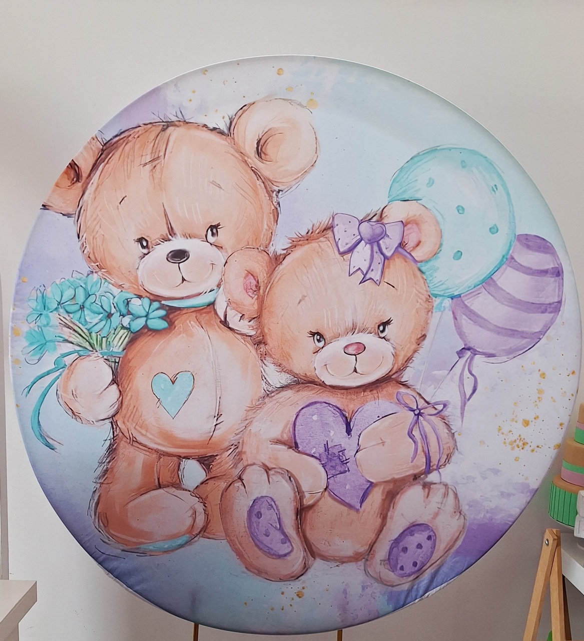Painel Ursinho Verde Lilas - SonikaDecoracaohttps://wa.me/message/Q2BS5PB4ZSIYH1