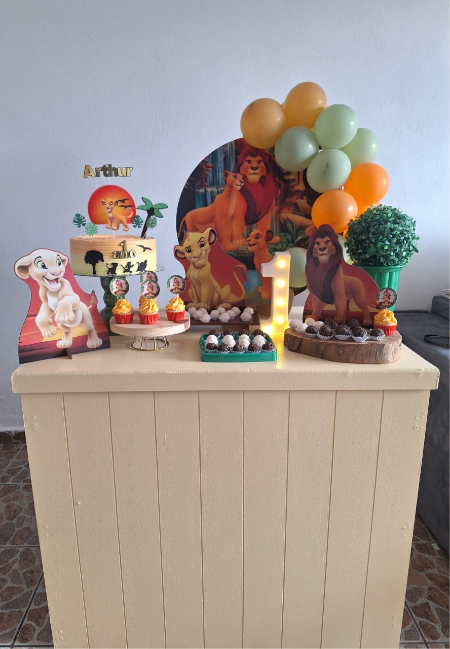 Kit Mini Cenario Rei Leão Mesa - SonikaDecoracaohttps://wa.me/message/Q2BS5PB4ZSIYH1