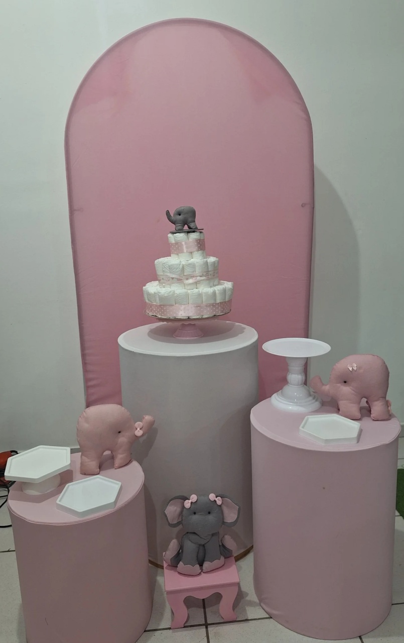 Kit 1 Cha Elefante Rosa - SonikaDecoracaohttps://wa.me/message/Q2BS5PB4ZSIYH1