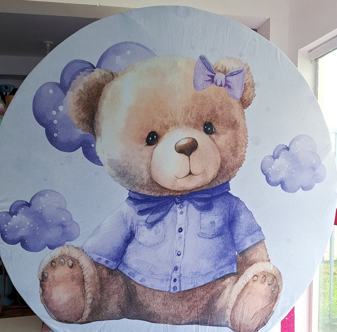 Painel Ursinha Roxo  - SonikaDecoracaohttps://wa.me/message/Q2BS5PB4ZSIYH1