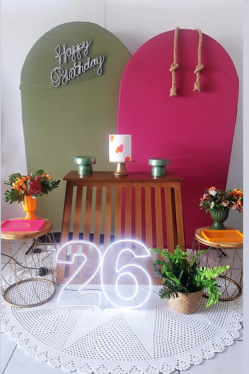 Decoração Klin  Rosa/Verde - SonikaDecoracaohttps://wa.me/message/Q2BS5PB4ZSIYH1