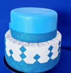 Bolo Fake Azul/Prata - imagem 1
