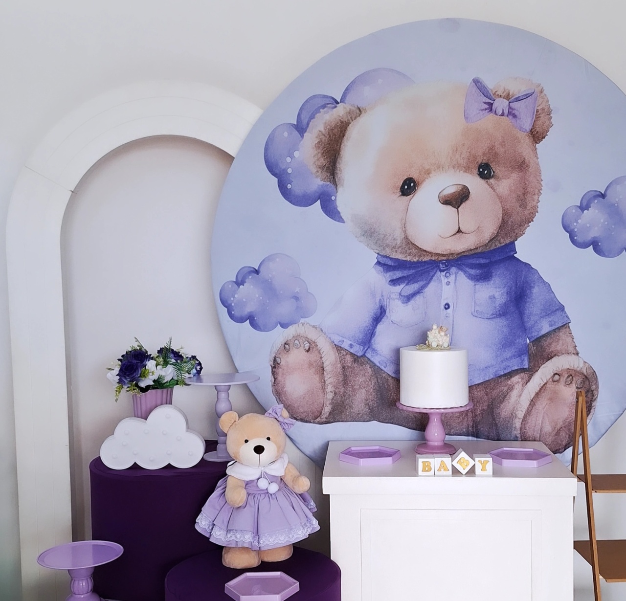 Kit 1/3 Cha Portal Roxo - SonikaDecoracaohttps://wa.me/message/Q2BS5PB4ZSIYH1