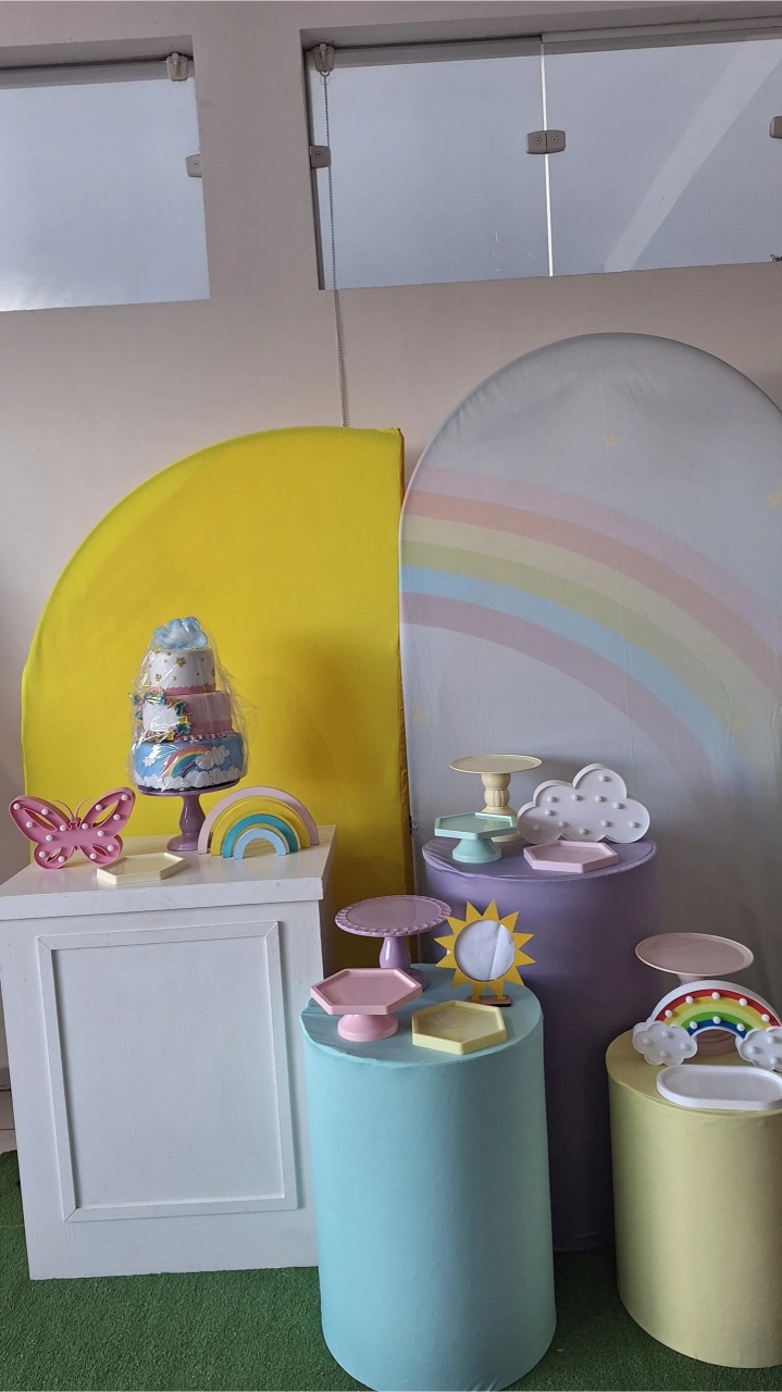 Decoraçao Arco Iris/ Sol/ Nuvem  - SonikaDecoracaohttps://wa.me/message/Q2BS5PB4ZSIYH1