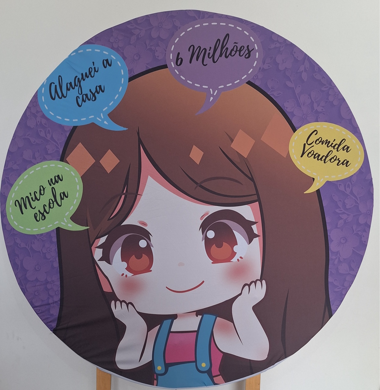 Painel Julia Minegril - SonikaDecoracaohttps://wa.me/message/Q2BS5PB4ZSIYH1