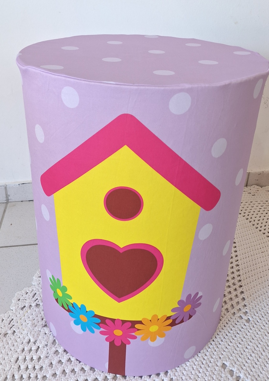 Capa Cilindro Jardim Azul P - SonikaDecoracaohttps://wa.me/message/Q2BS5PB4ZSIYH1