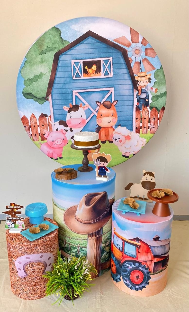 Kit Infantil Mini Cenário   Fazendinha III  - Loja Lepetit Locação