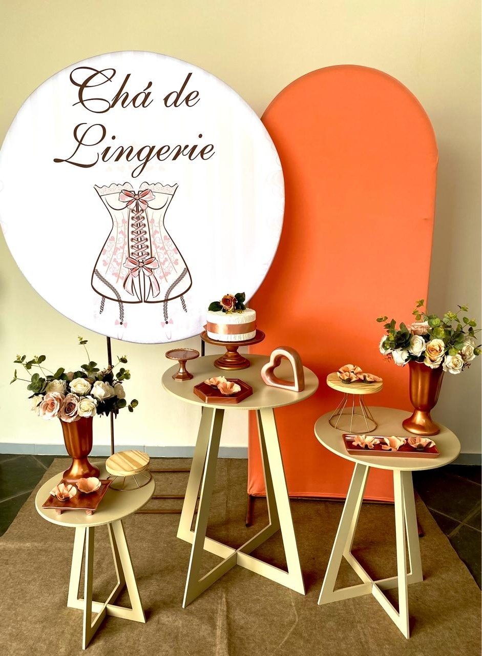 Kit Mini Party  Chá Lingerie Laranja  - Loja Lepetit Locação