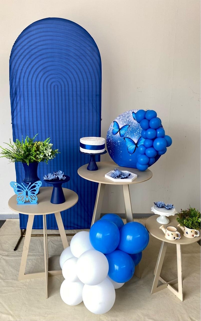 Kit Festa Na Mesa Adulto Borboleta Azul  - Loja Lepetit Locação