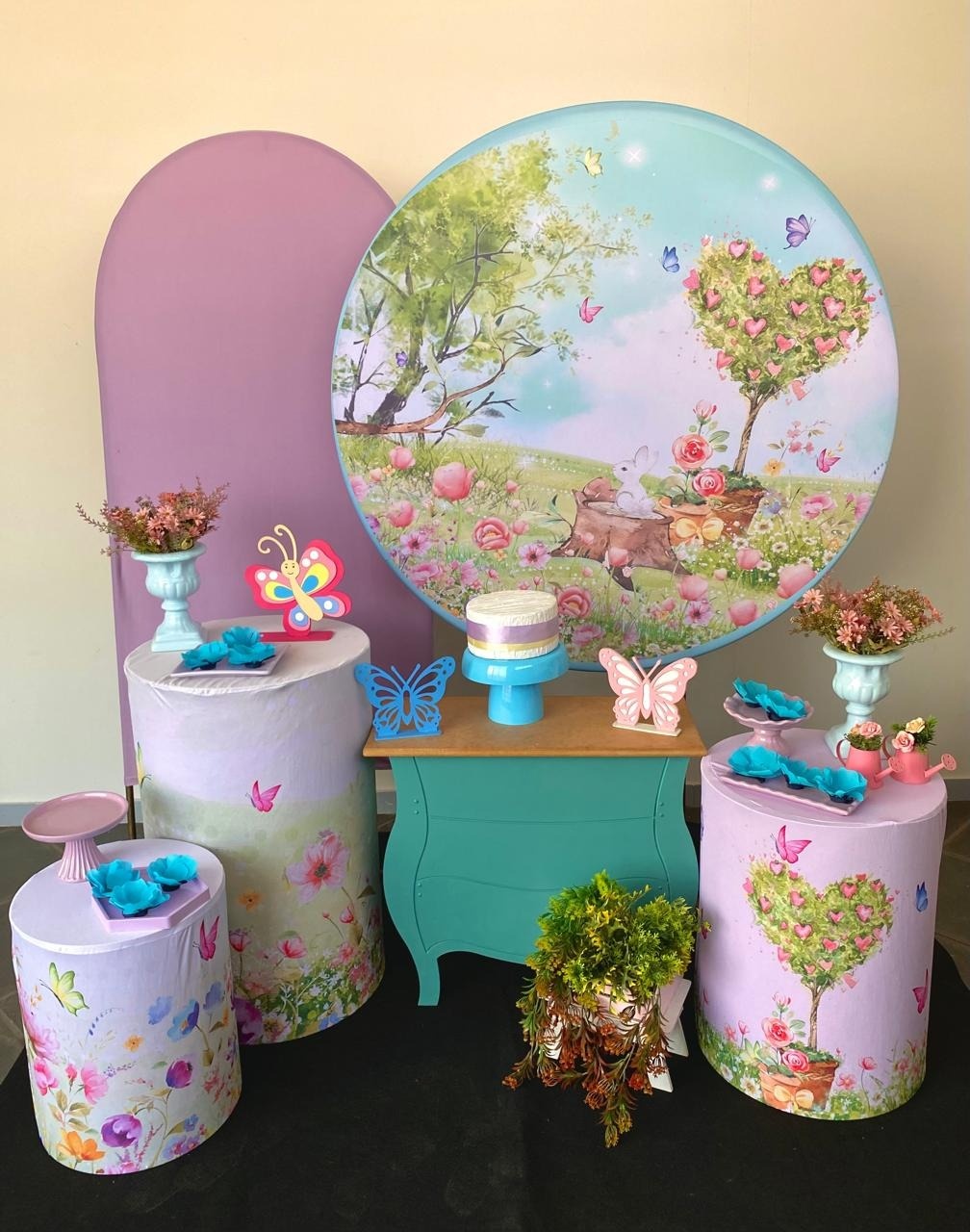 Kit Infantil Mini Party P Jardim Lilás  - Loja Lepetit Locação