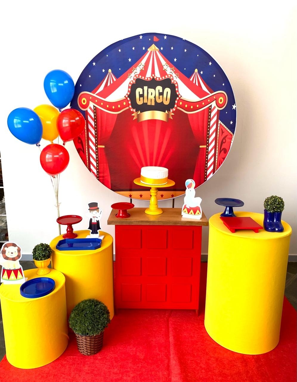 Kit Infantil Mini Party Circo Vermelho  - Loja Lepetit Locação