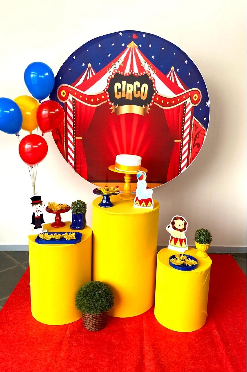 Kit Infantil Mini Cenário Circo Vermelho  - Loja Lepetit Locação