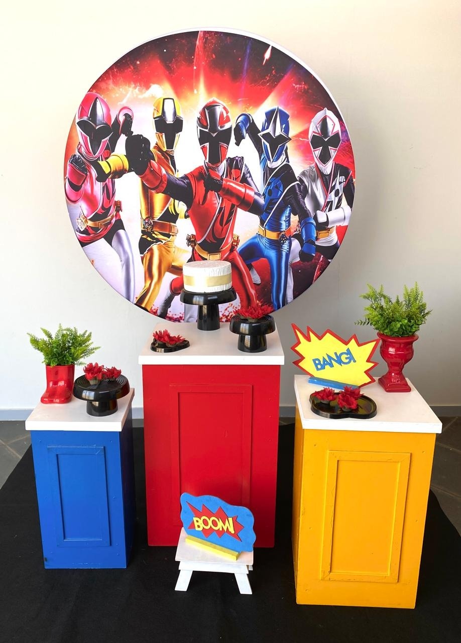 Kit Infantil Mini Cenário Power Ranger - Loja Lepetit Locação