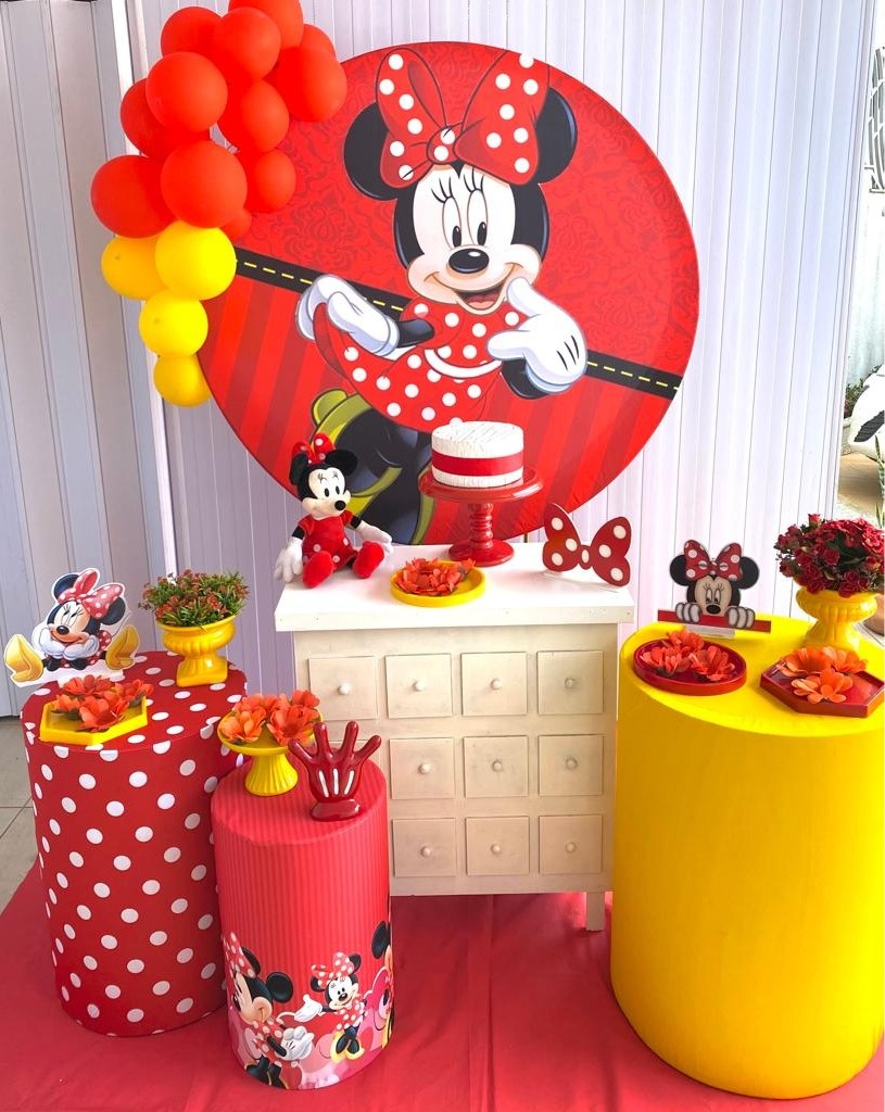 Kit Infantil Mini Party Minnie Vermelha  - Loja Lepetit Locação