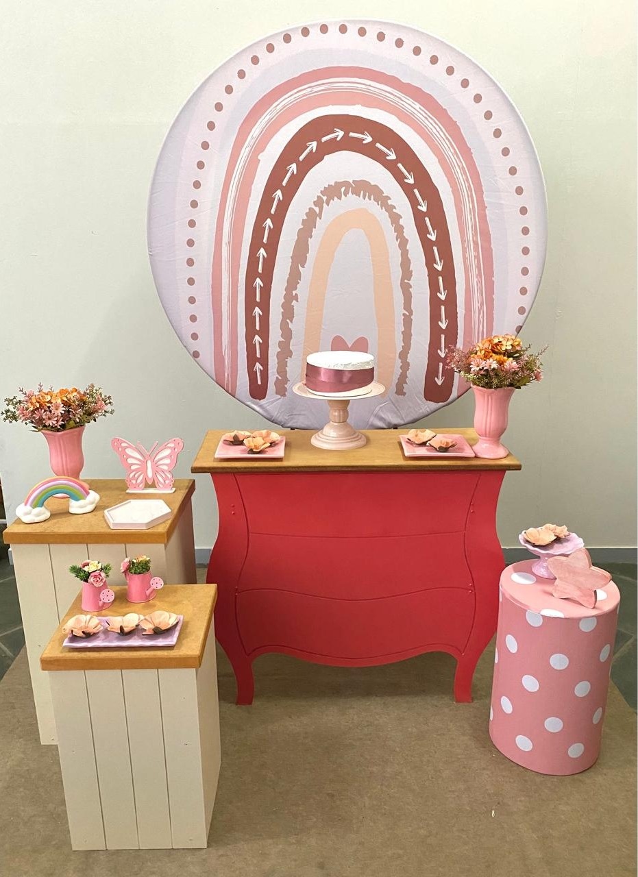 Kit Infantil Mini Party Arco Íris Boho  - Loja Lepetit Locação