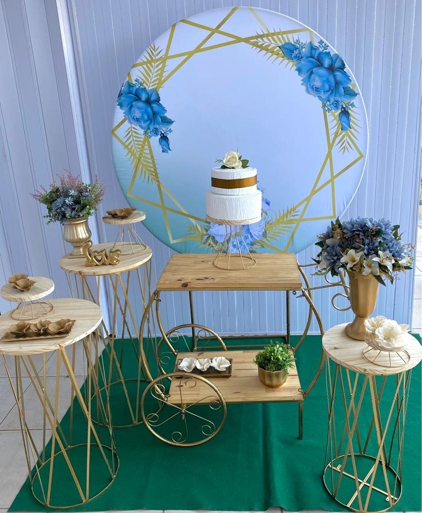 Kit Adulto Mini Party Floral Azul  - Loja Lepetit Locação