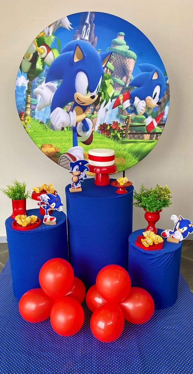 Kit Infantil Celebrar Sonic  - Loja Lepetit Locação