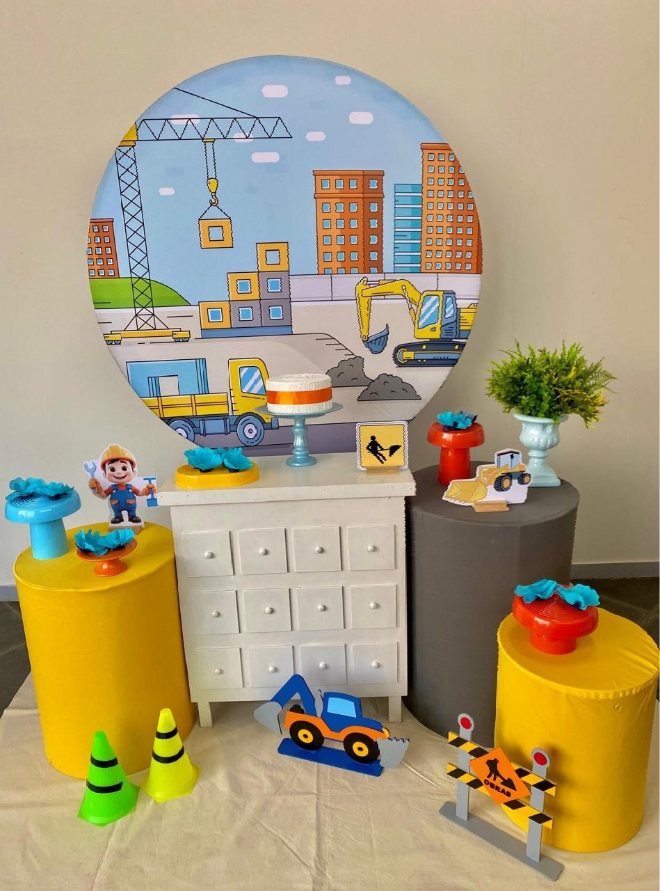 Kit Infantil Mini Party  Construção   - Loja Lepetit Locação