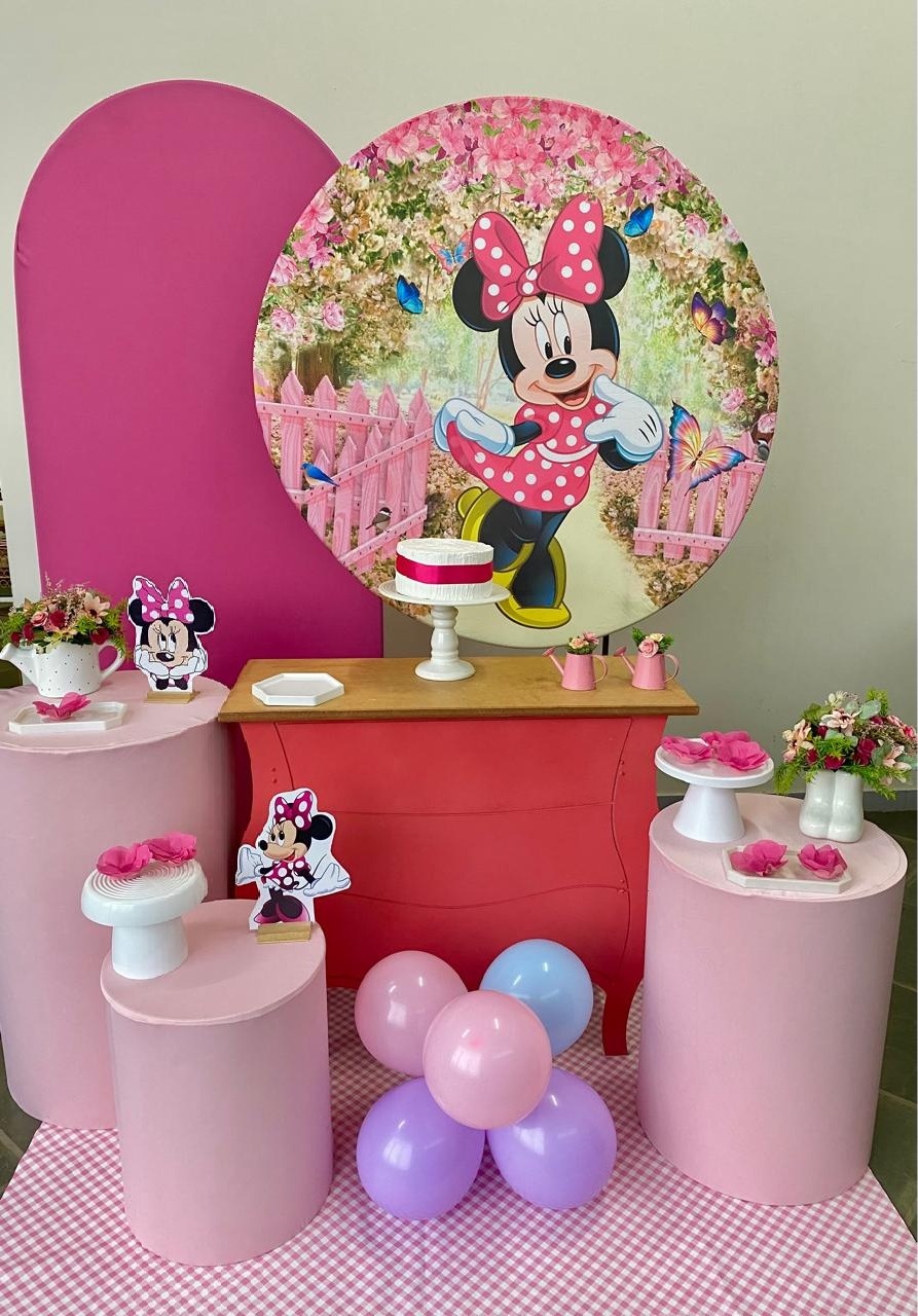 Kit Infantil Mini Party  P Minnie Rosa   - Loja Lepetit Locação