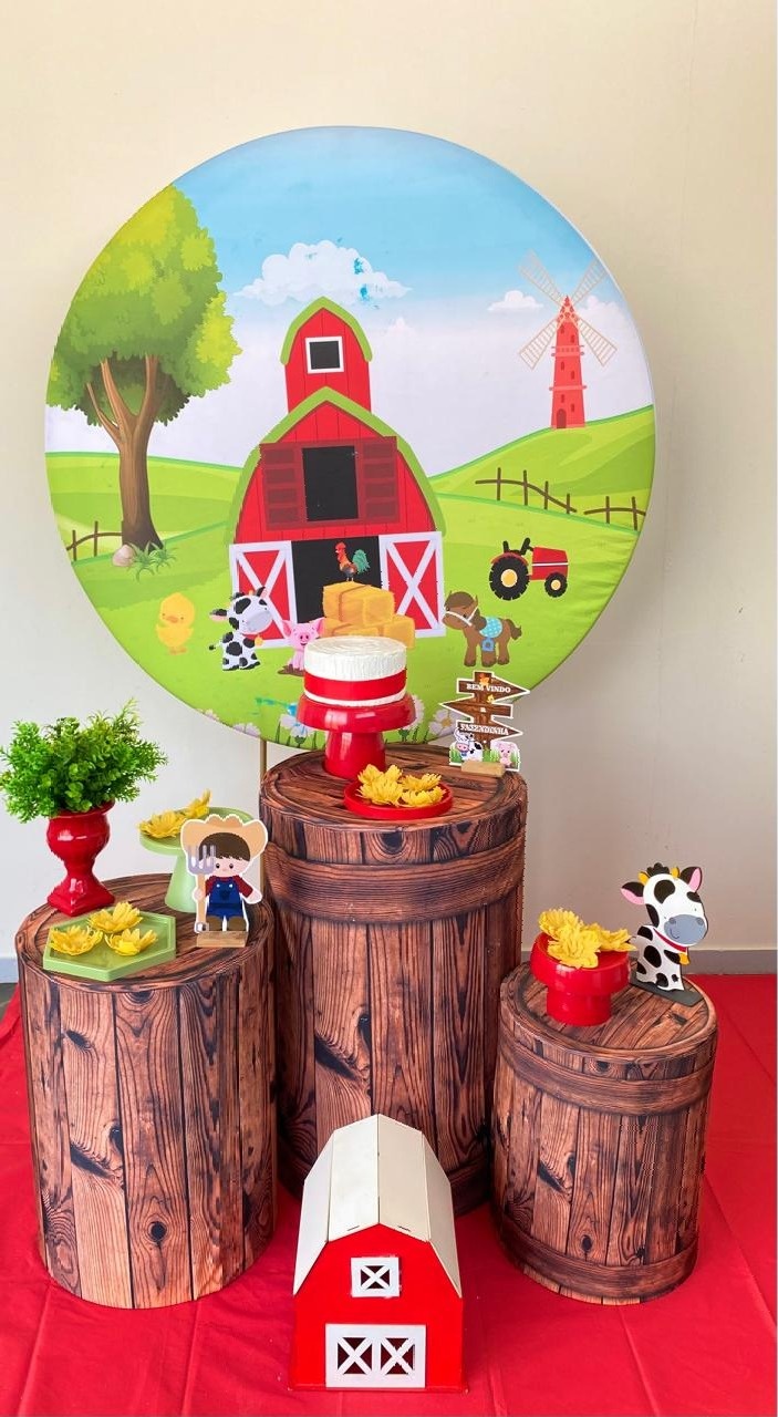 Kit Infantil Mini Cenário Fazendinha L  - Loja Lepetit Locação