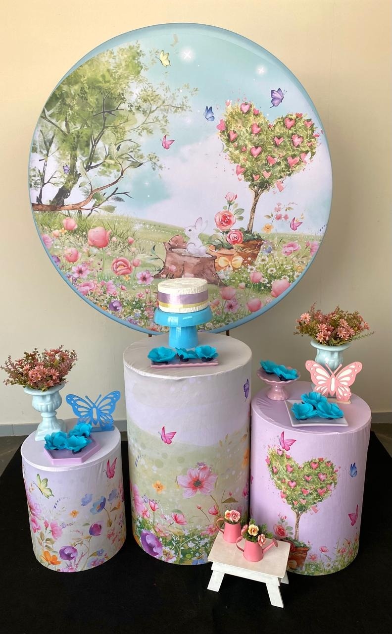 Kit Infantil Mini Cenário Jardim Lilás - Loja Lepetit Locação