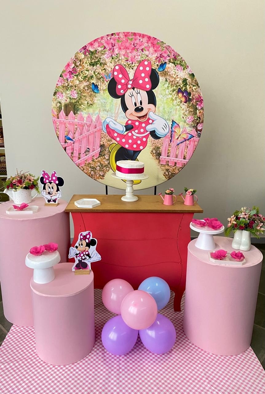 Kit Infantil Mini Party  Minnie Rosa   - Loja Lepetit Locação