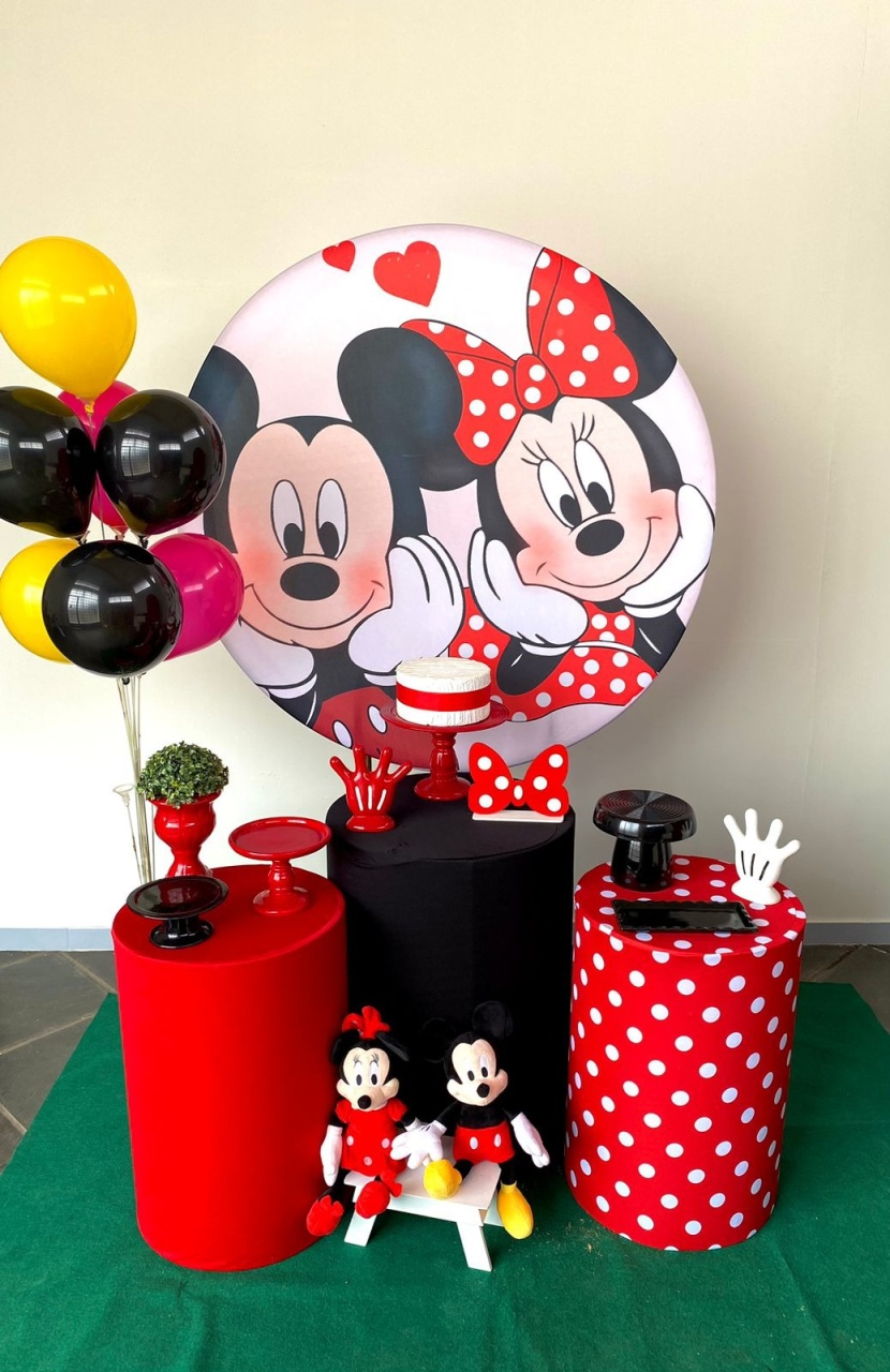 Kit Infantil Mini Cenário Minnie E Mickey - Loja Lepetit Locação