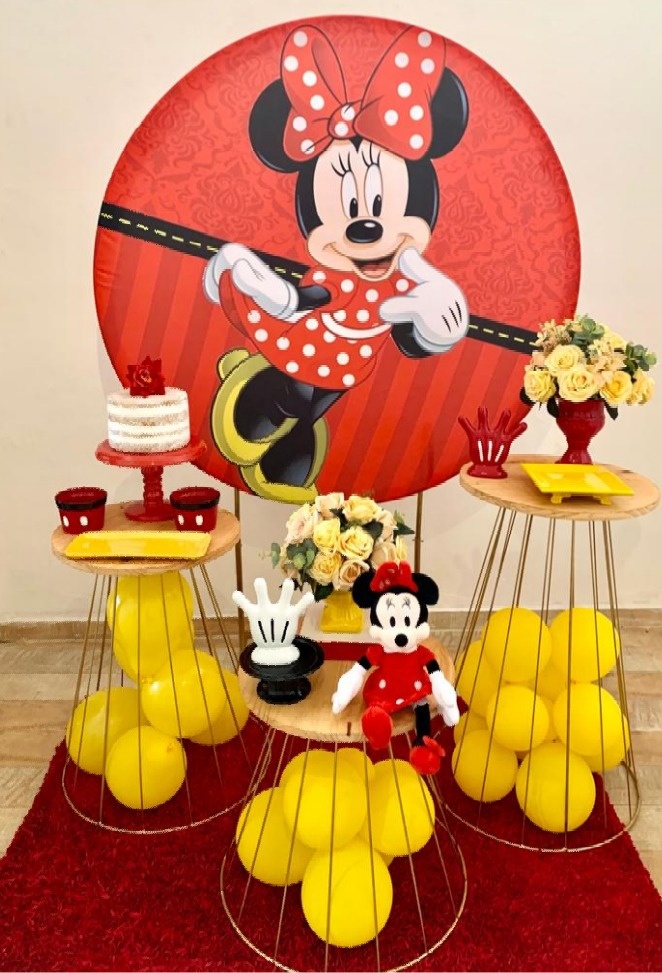 Kit Infantil Mini Cenário Minnie Vermelha - Loja Lepetit Locação