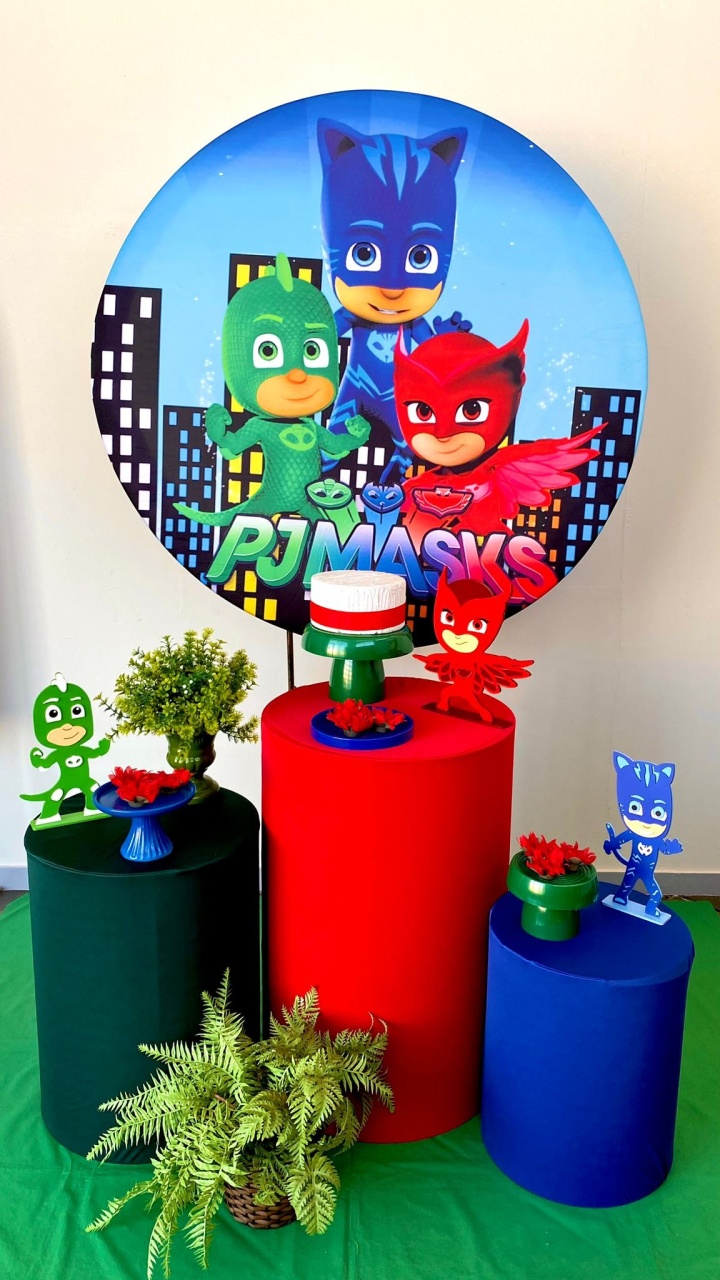 Kit Infantil Mini Cenário Pj Masks  - Loja Lepetit Locação