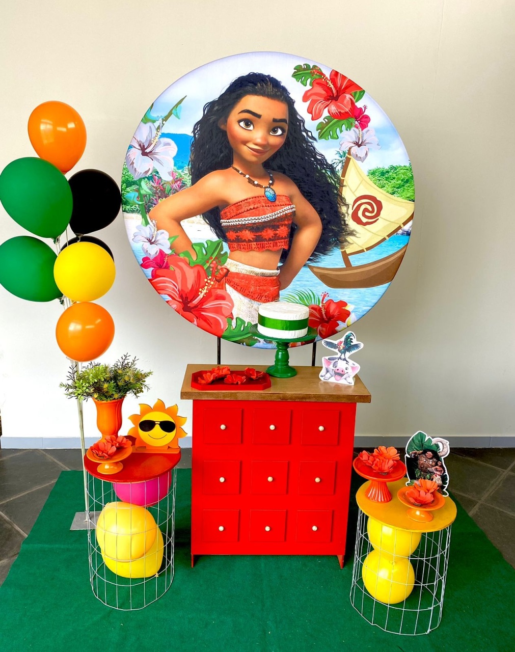 Kit Infantil Mini Cenário Moana Adulta  - Loja Lepetit Locação
