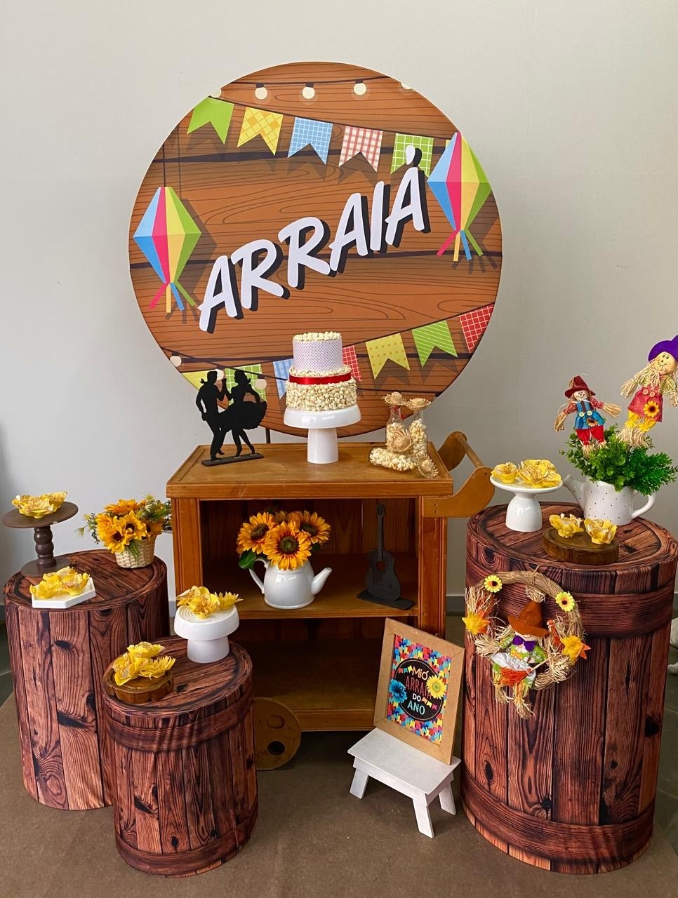Kit Mini Party Arraia Marron - Loja Lepetit Locação