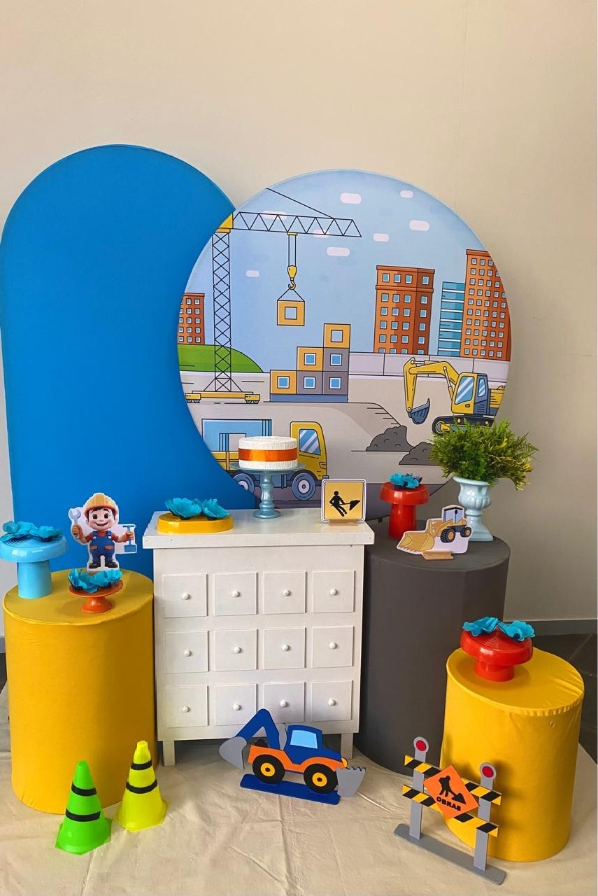 Kit Infantil Mini Party P Construção    - Loja Lepetit Locação